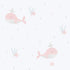 Little Whales Wallpaper in Pink color - pattern number 281-1 - by Galerie in the Bambino collection