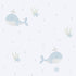 Little Whales Wallpaper in Blue color - pattern number 281-2 - by Galerie in the Bambino collection