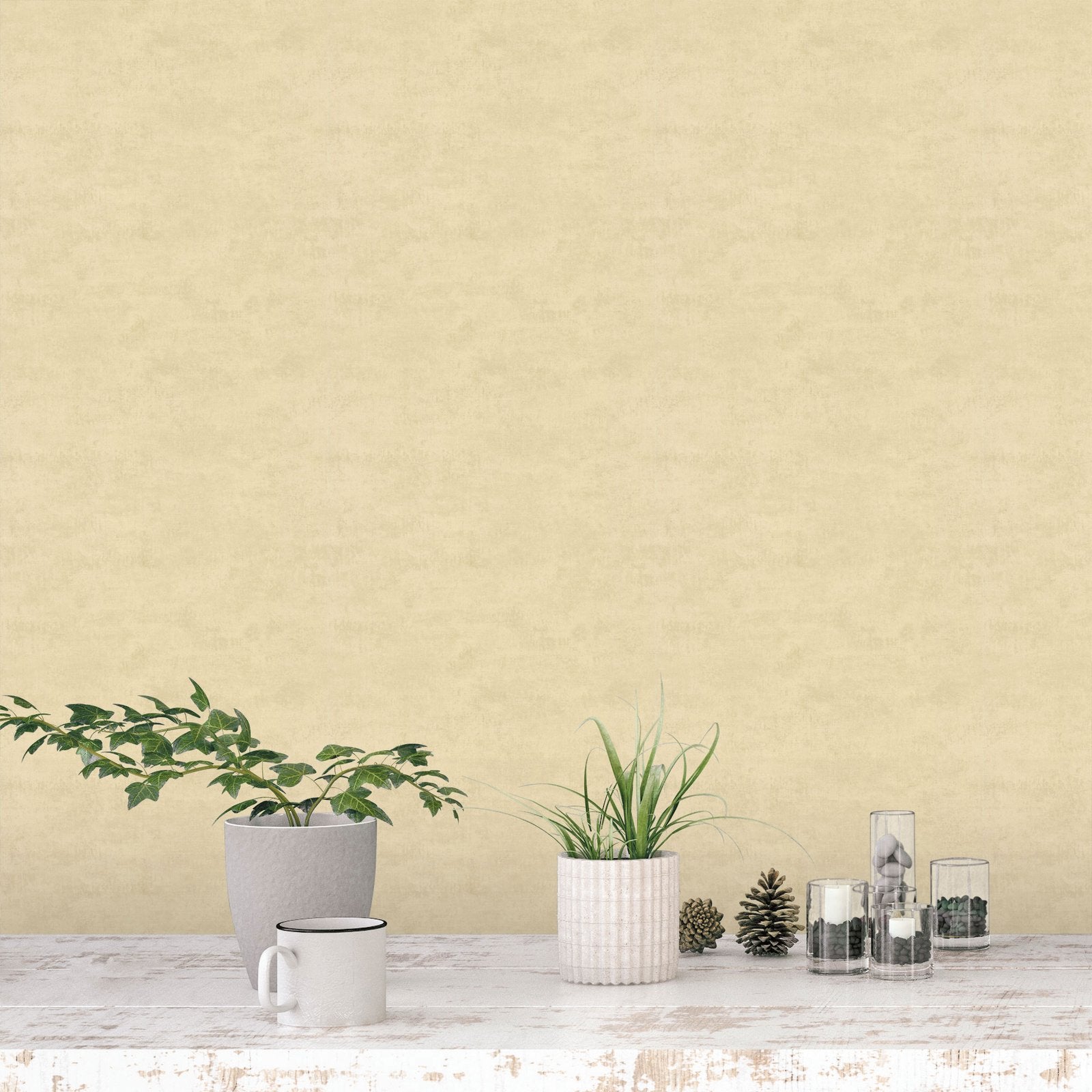 Plain Texture wallpaper in cream color - pattern number 28150202 - by Galerie in the Nordic Elements collection