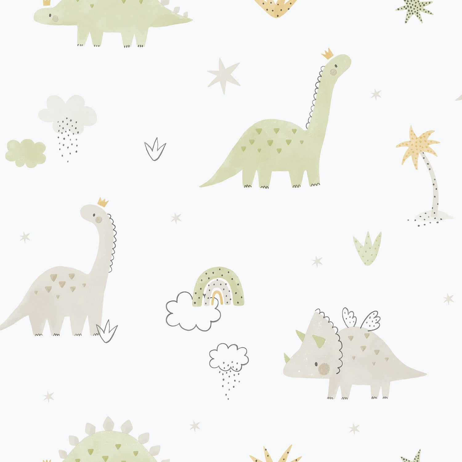 Dino Wallpaper in Green color - pattern number 283-3 - by Galerie in the Bambino collection