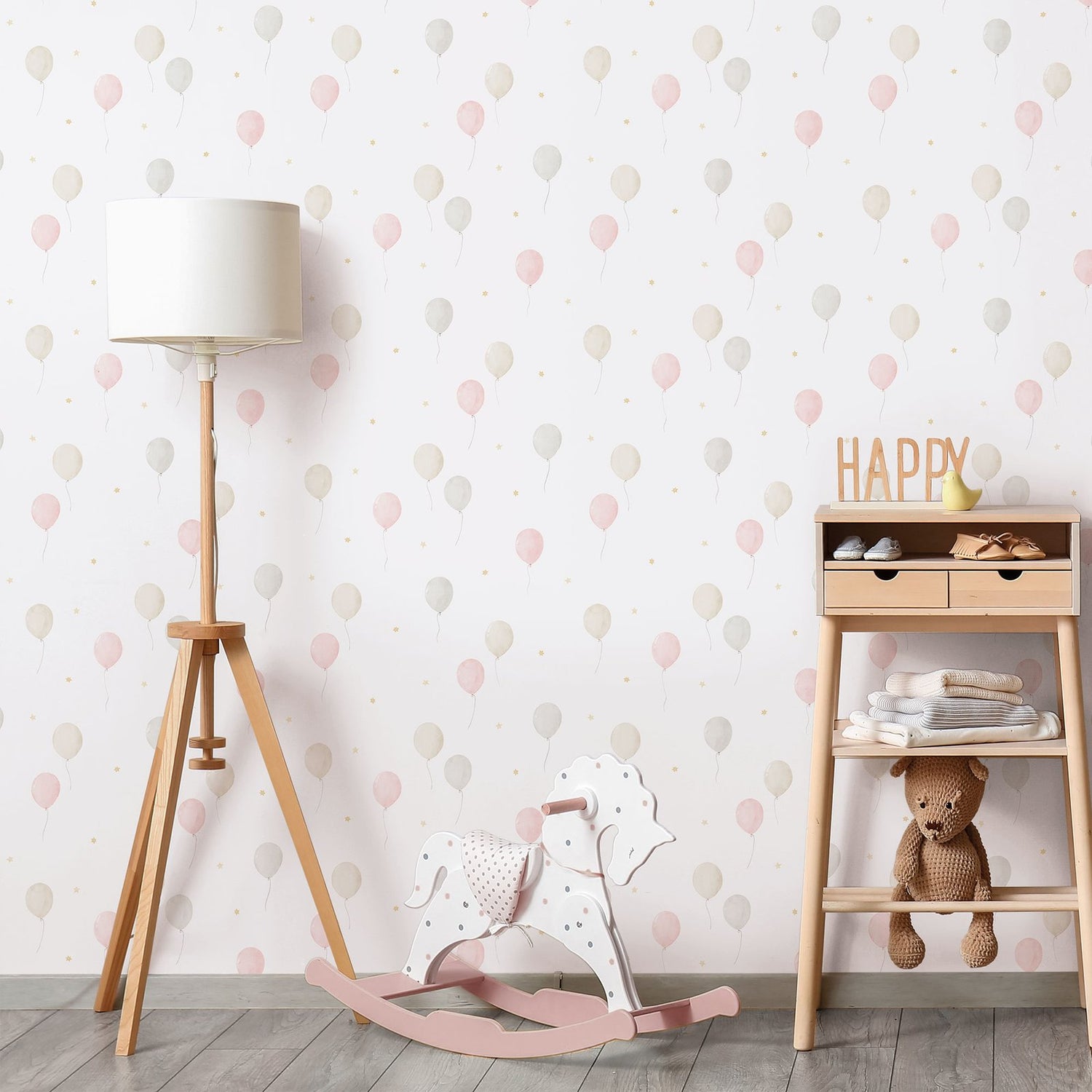 Air Wallpaper in Pink color - pattern number 287-1 - by Galerie in the Bambino collection