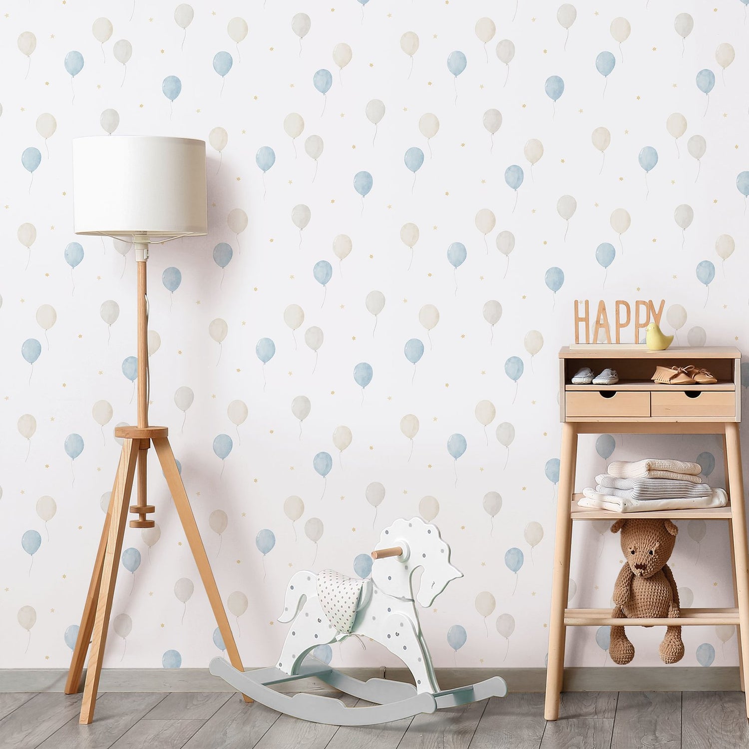 Air Wallpaper in Blue color - pattern number 287-2 - by Galerie in the Bambino collection
