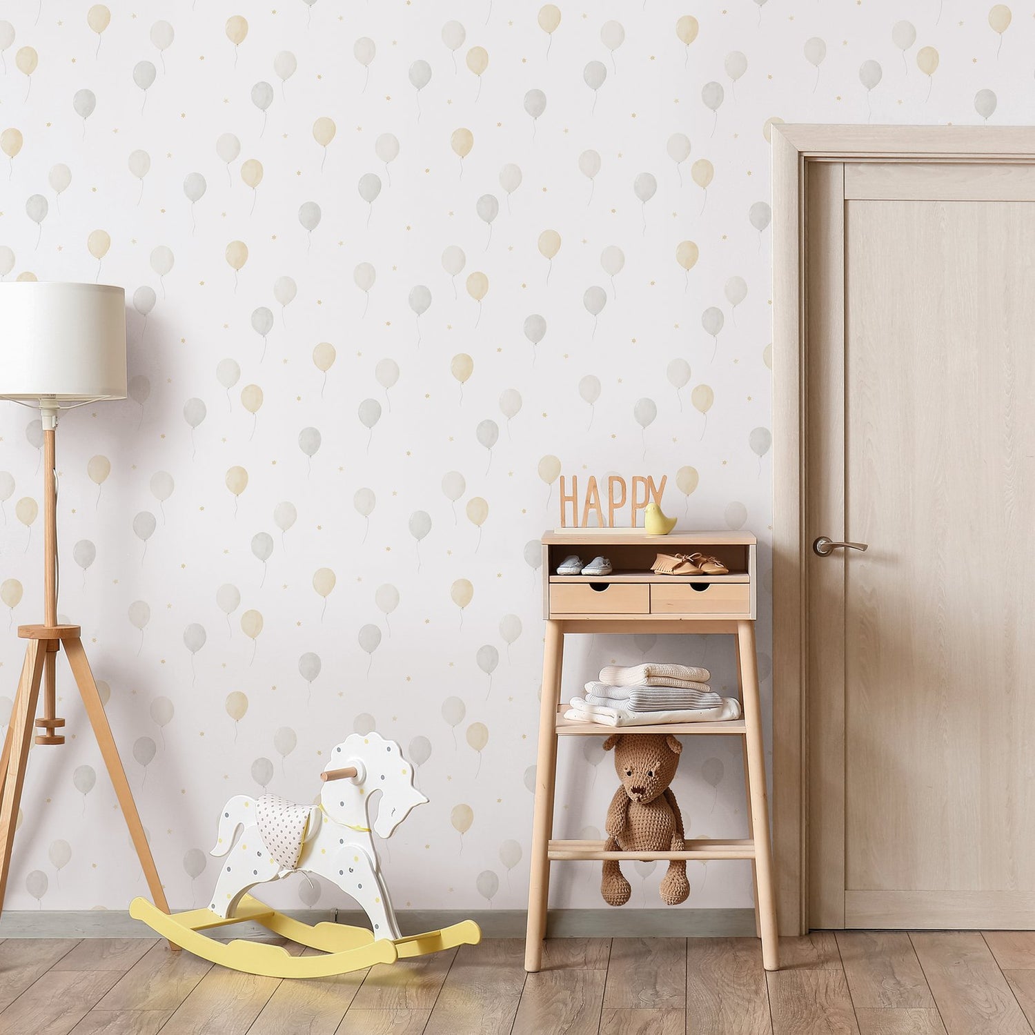 Air Wallpaper in Beige color - pattern number 287-3 - by Galerie in the Bambino collection