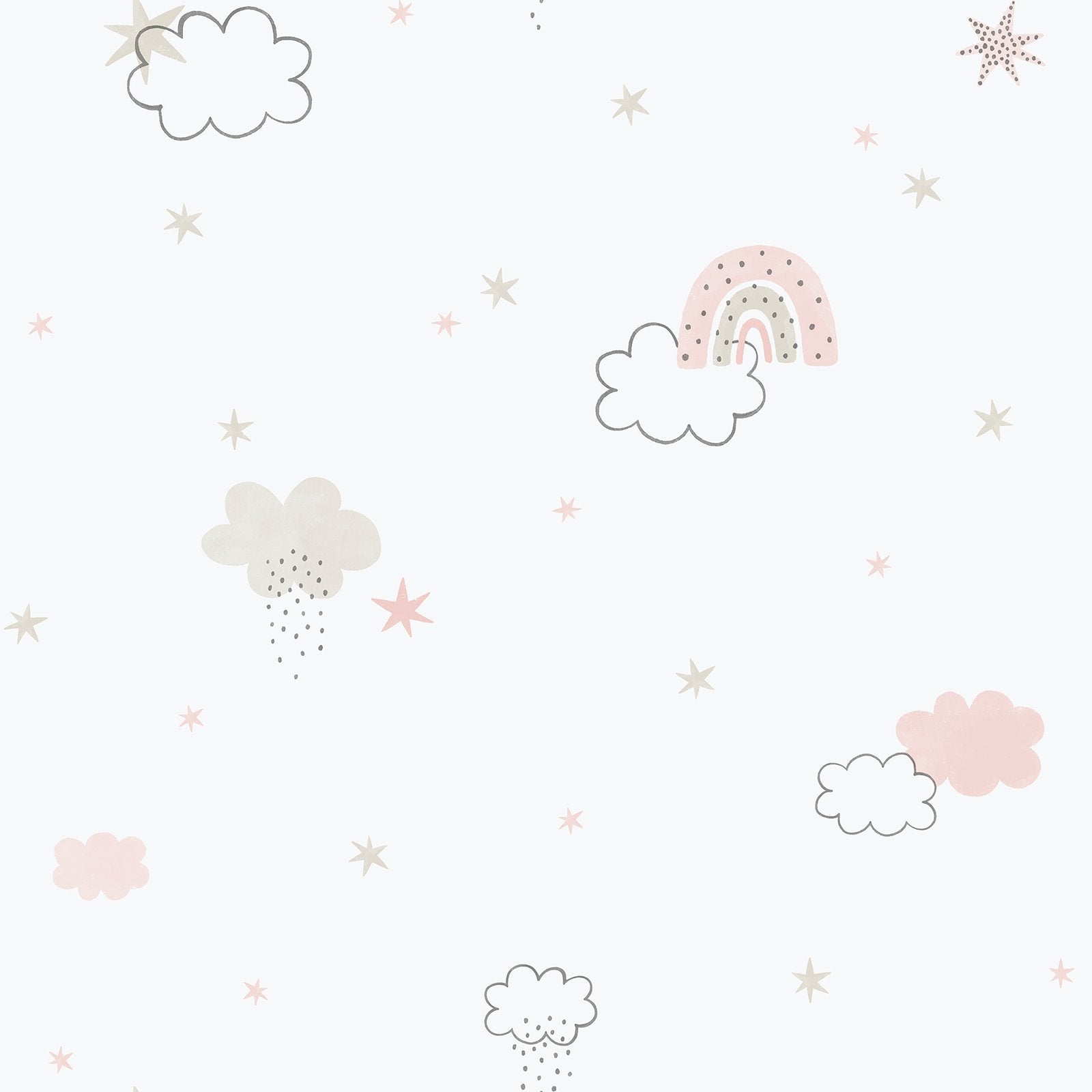Rainbow Wallpaper in Pink color - pattern number 288-1 - by Galerie in the Bambino collection