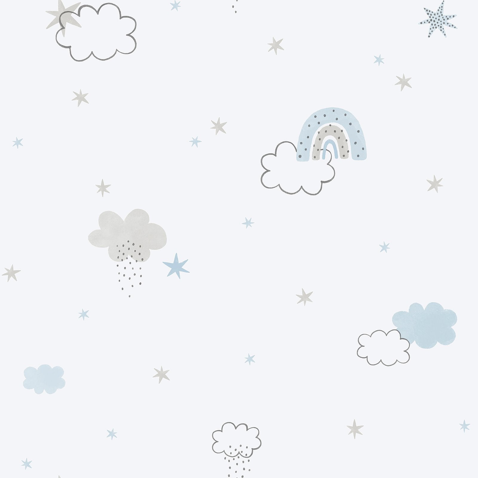 Rainbow Wallpaper in Blue color - pattern number 288-2 - by Galerie in the Bambino collection