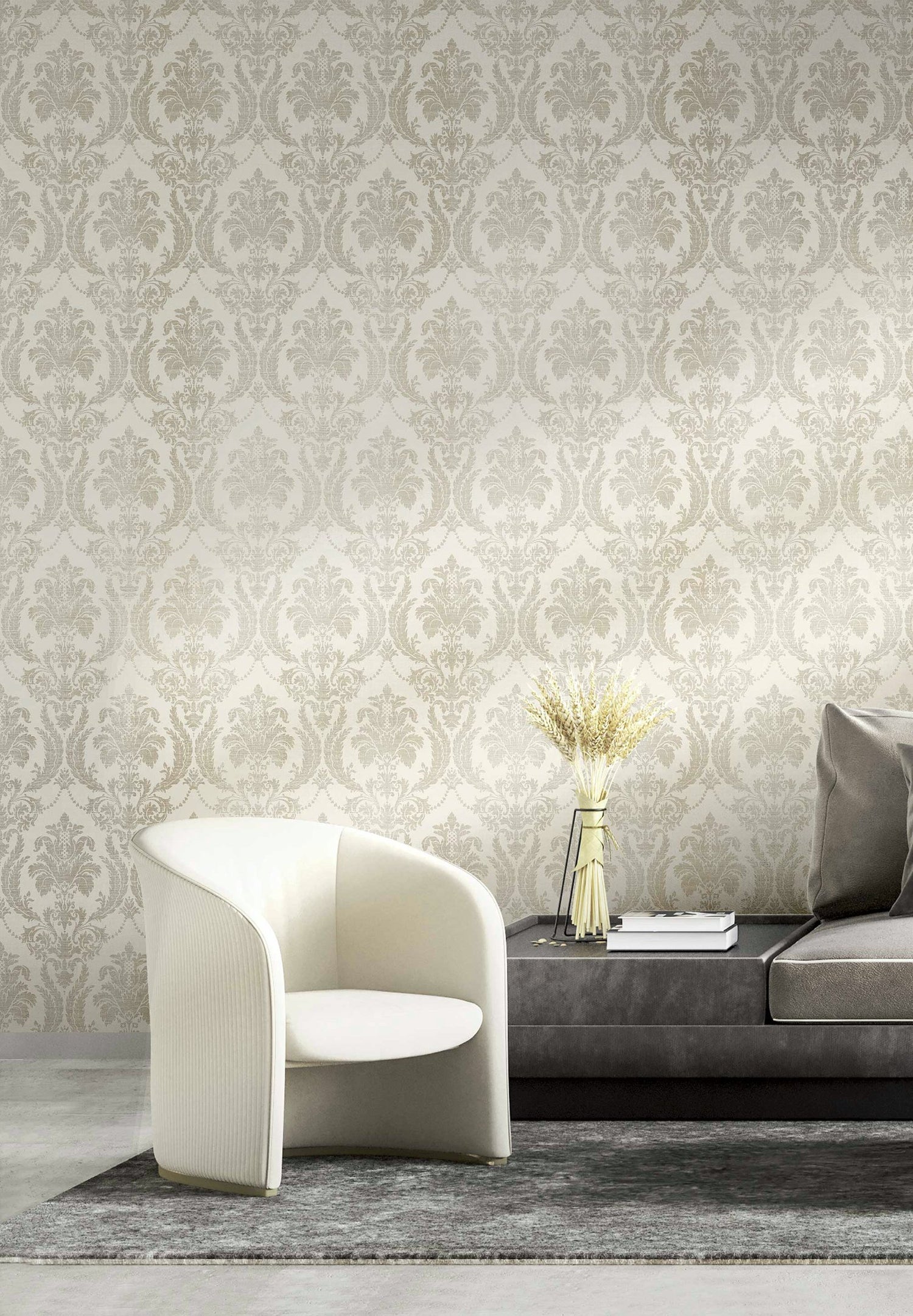 DAMASCO THEMA wallpaper in beige color - pattern number 28803 - by Galerie in the Italian Style collection