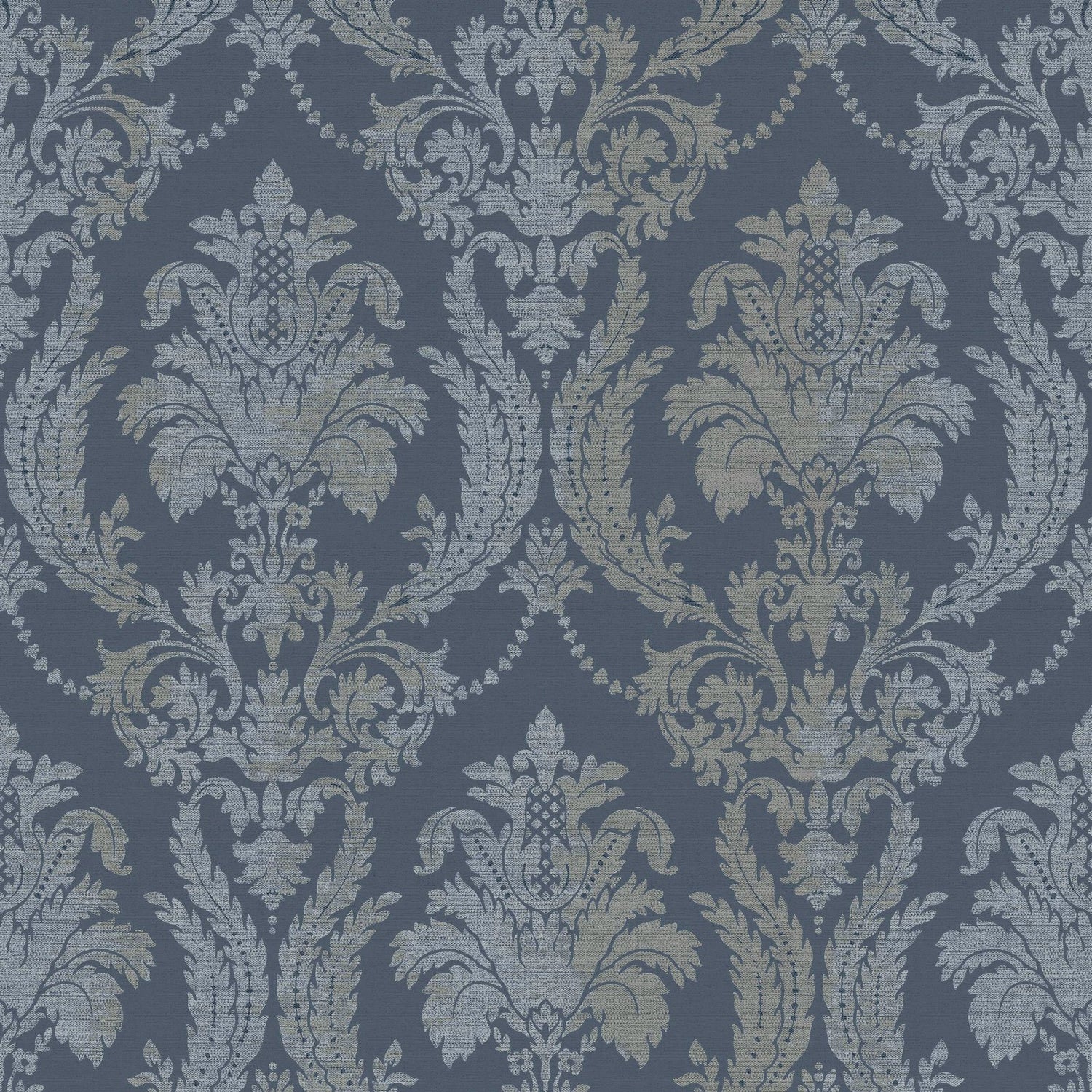 DAMASCO THEMA wallpaper in blue color - pattern number 28809 - by Galerie in the Italian Style collection
