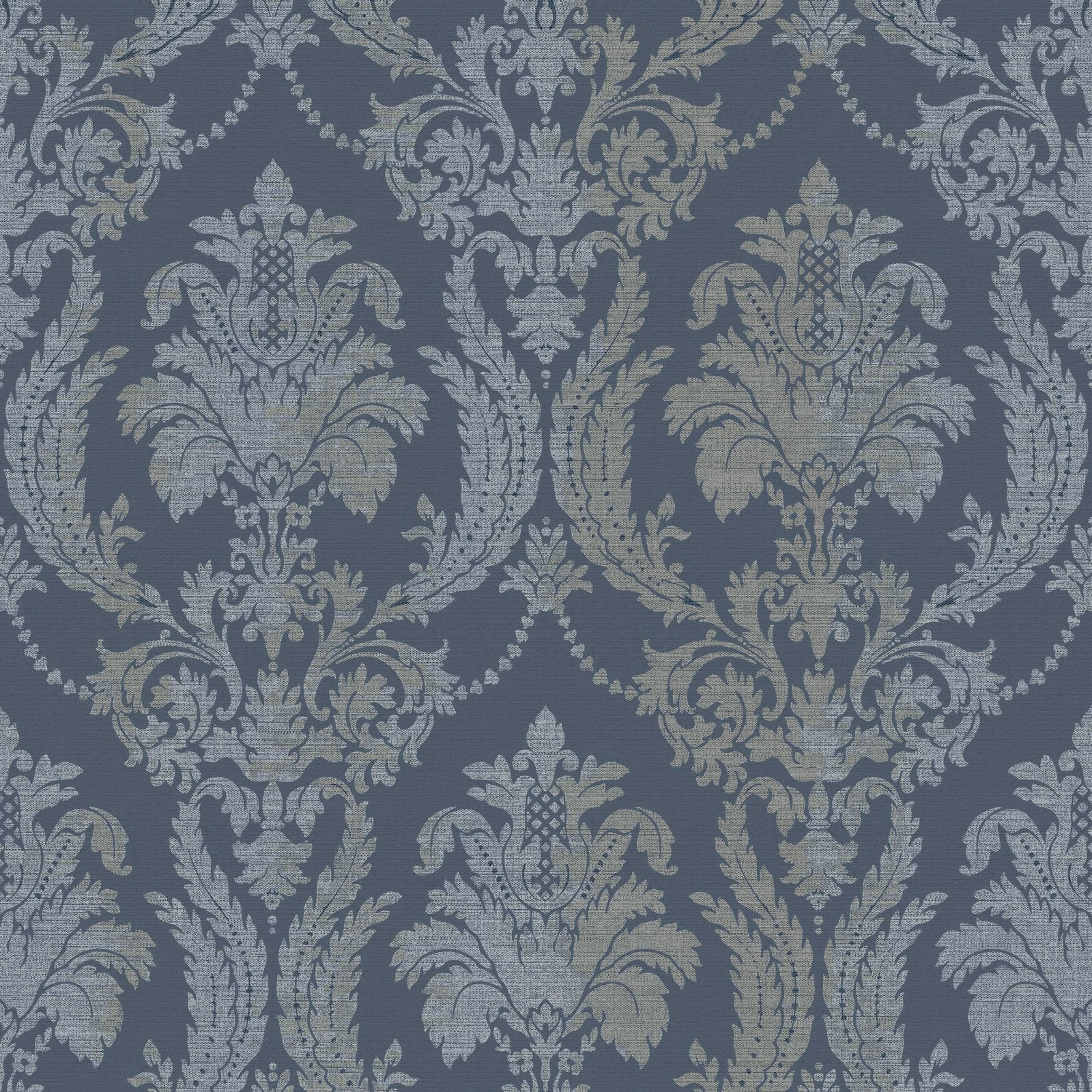 DAMASCO THEMA wallpaper in blue color - pattern number 28809 - by Galerie in the Italian Style collection