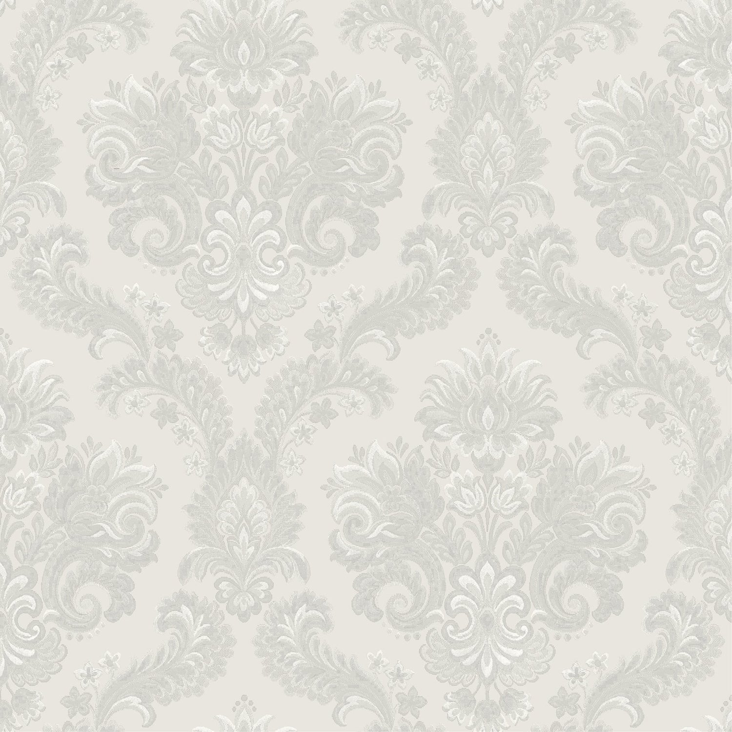 DAMASCO CAIRO wallpaper in silver grey color - pattern number 28821 - by Galerie in the Italian Style collection