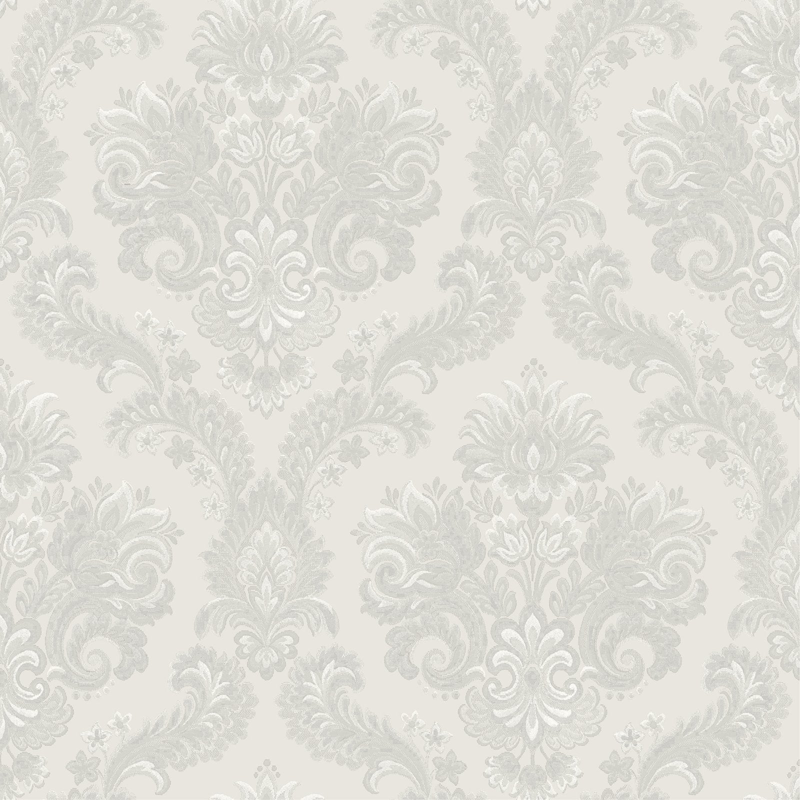 DAMASCO CAIRO wallpaper in silver grey color - pattern number 28821 - by Galerie in the Italian Style collection
