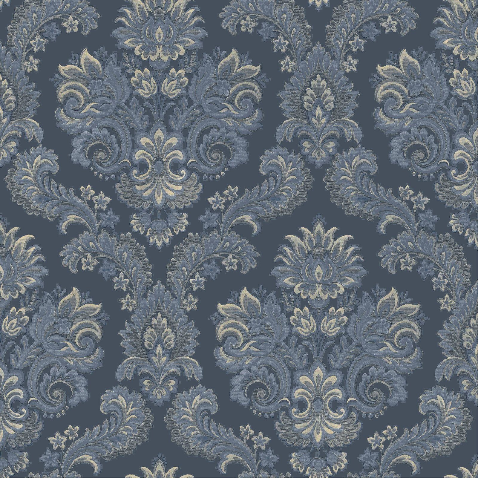 DAMASCO CAIRO wallpaper in blue color - pattern number 28829 - by Galerie in the Italian Style collection
