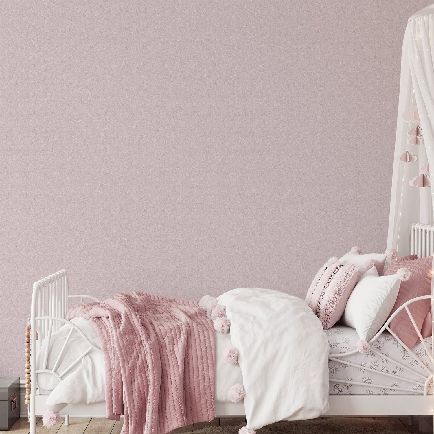 Dropy Plain Wallpaper in Pink color - pattern number 294-1 - by Galerie in the Bambino collection