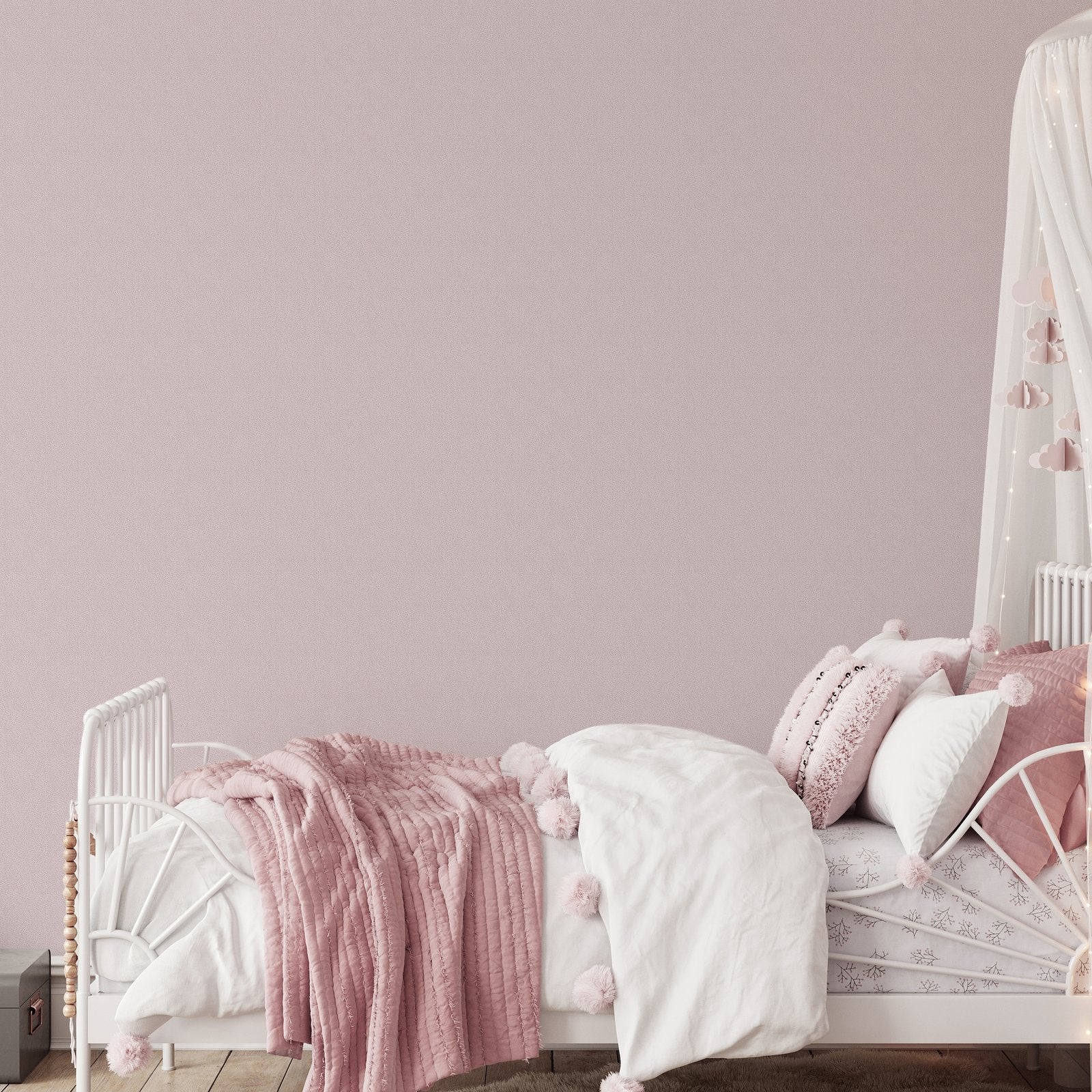 Dropy Plain Wallpaper in Pink color - pattern number 294-1 - by Galerie in the Bambino collection