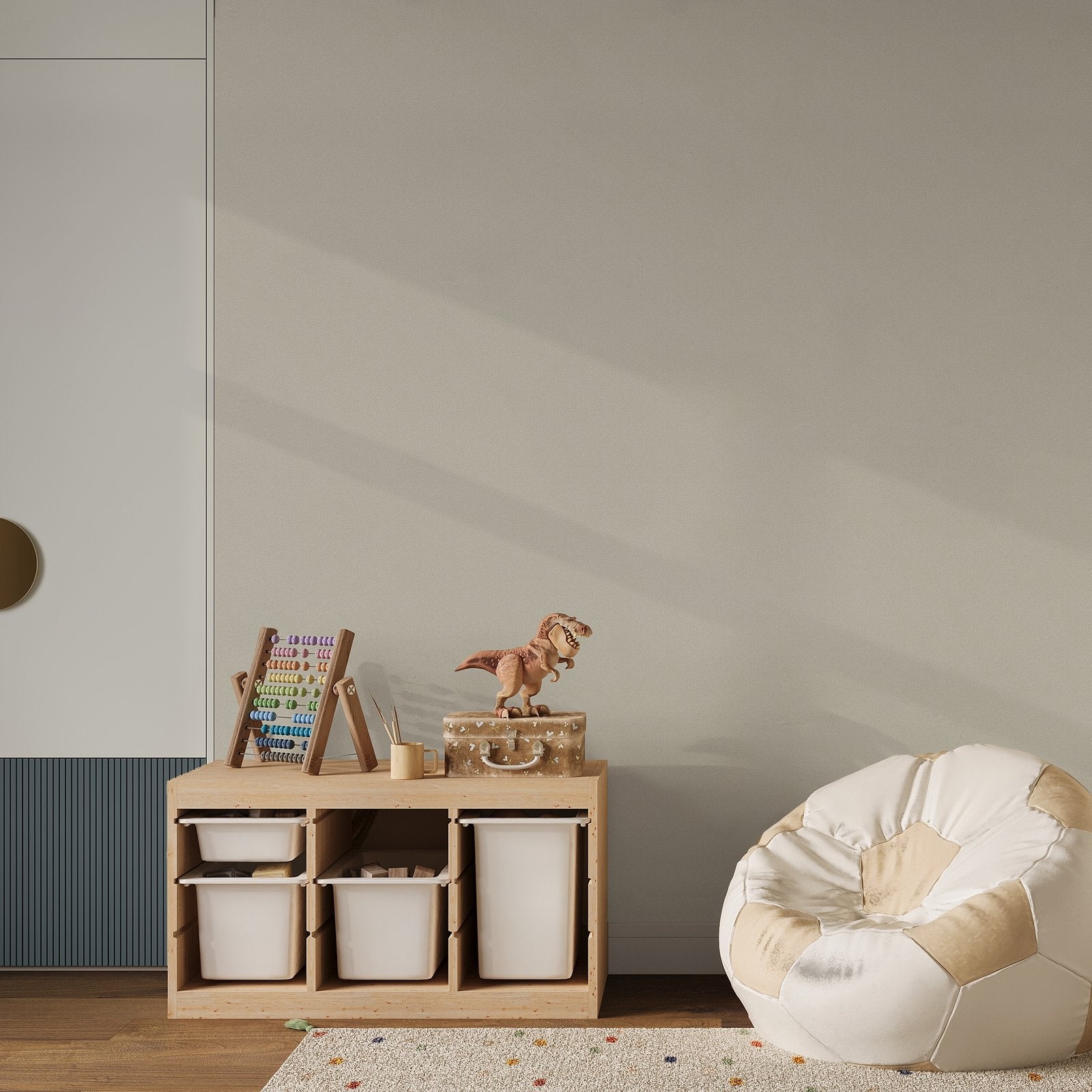 Dropy Plain Wallpaper in Beige color - pattern number 294-3 - by Galerie in the Bambino collection