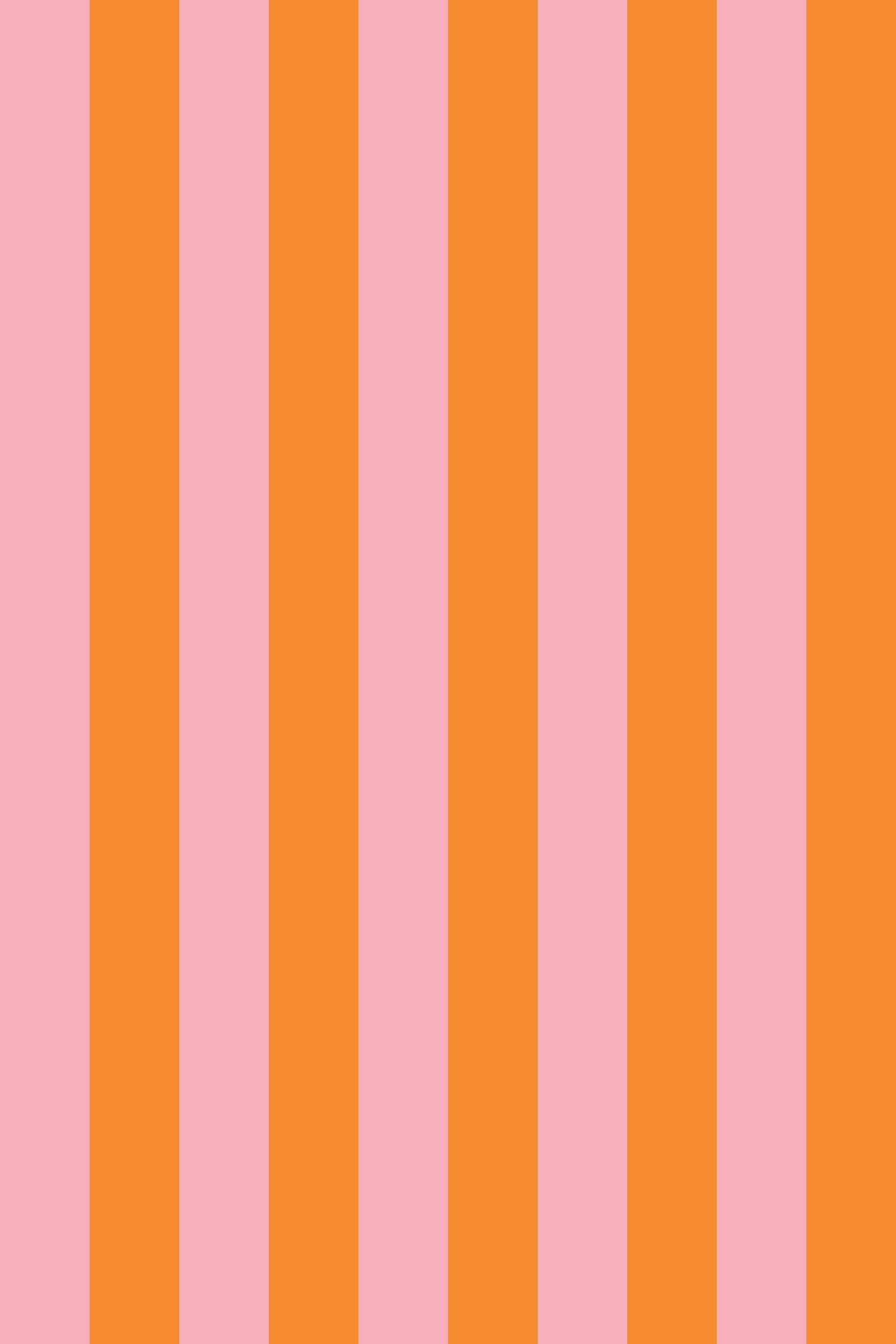 3 in Stripes Peel and Stick Wallpaper in pink orange color - pattern number KK17024_Pink_Orange_KH306 - by Katie Kime in the  collection