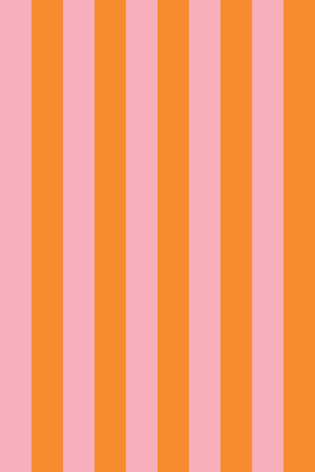 3 in Stripes Wallpaper in Pink Orange color - pattern number KK17024_Pink_Orange_KH300 - by Katie Kime in the collection
