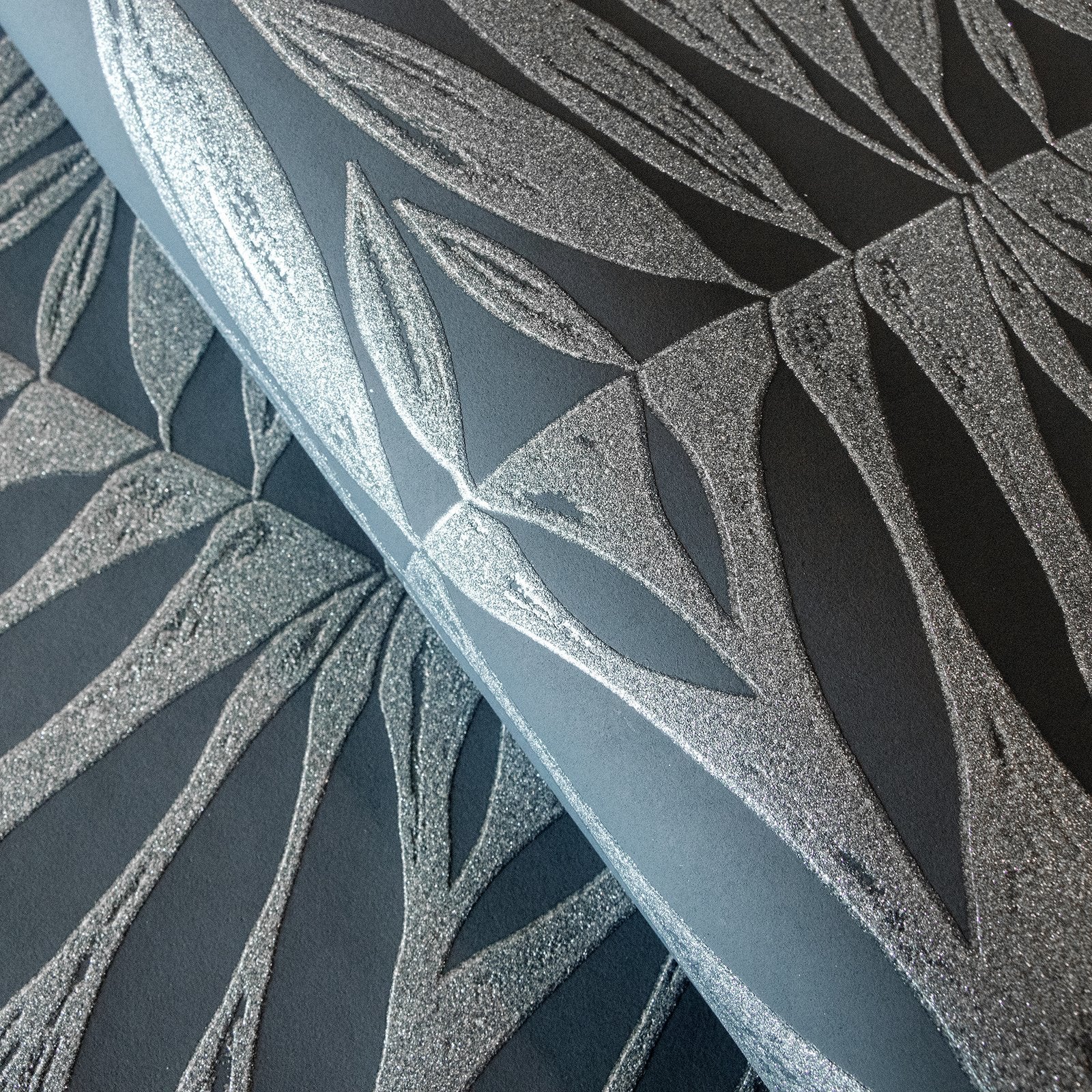 Passion Night Blue wallpaper in blue color - pattern number GH30018-23 - by Galerie in the Slow Living collection