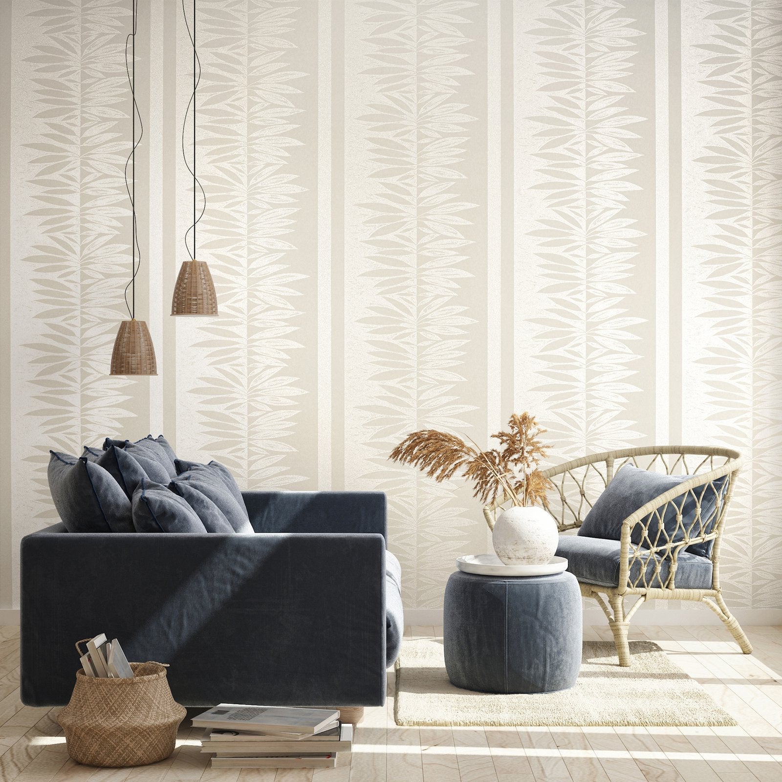 Passion Linen White wallpaper in cream color - pattern number GH30021-23 - by Galerie in the Slow Living collection
