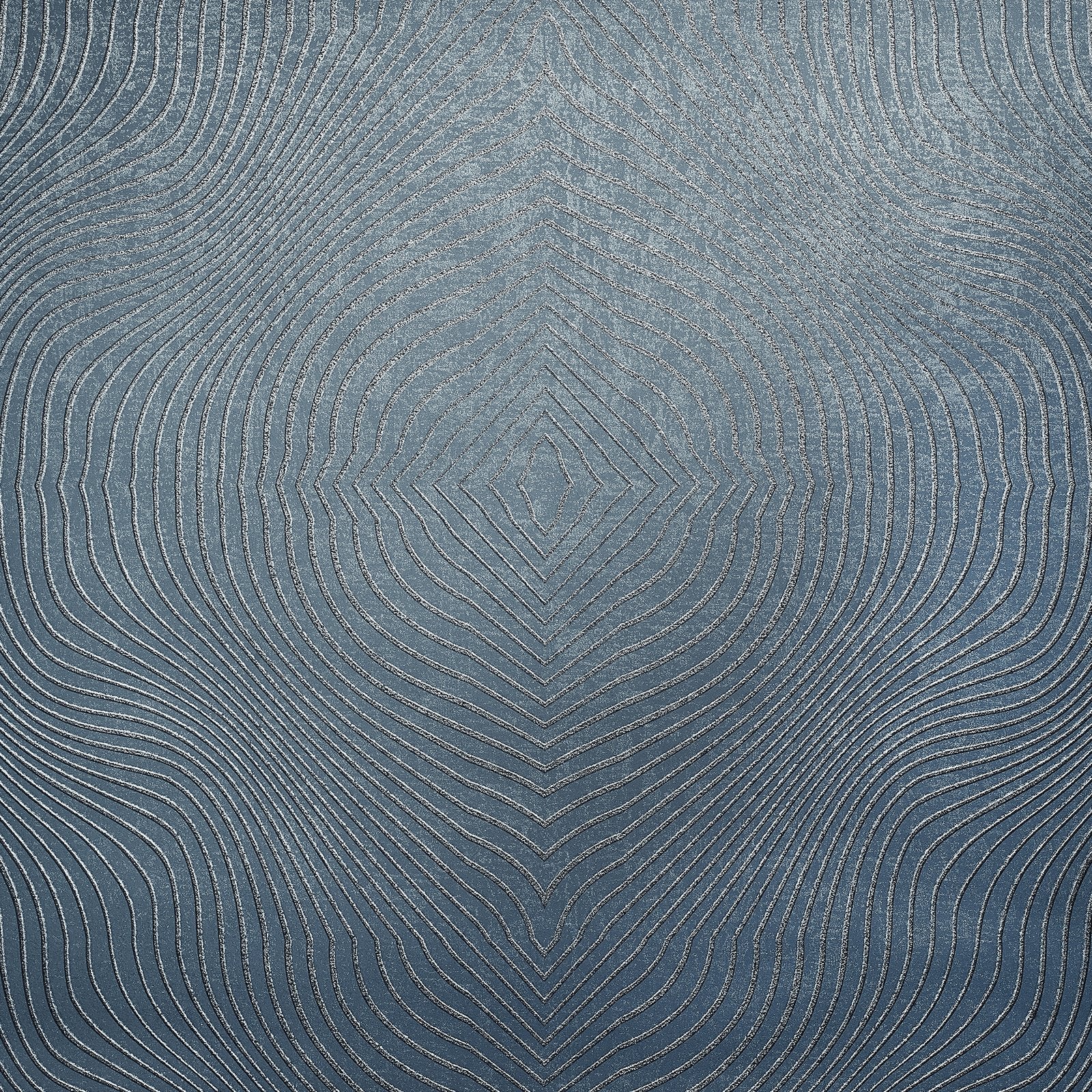 Flow Night blue wallpaper in blue color - pattern number GH30030-23 - by Galerie in the Slow Living collection