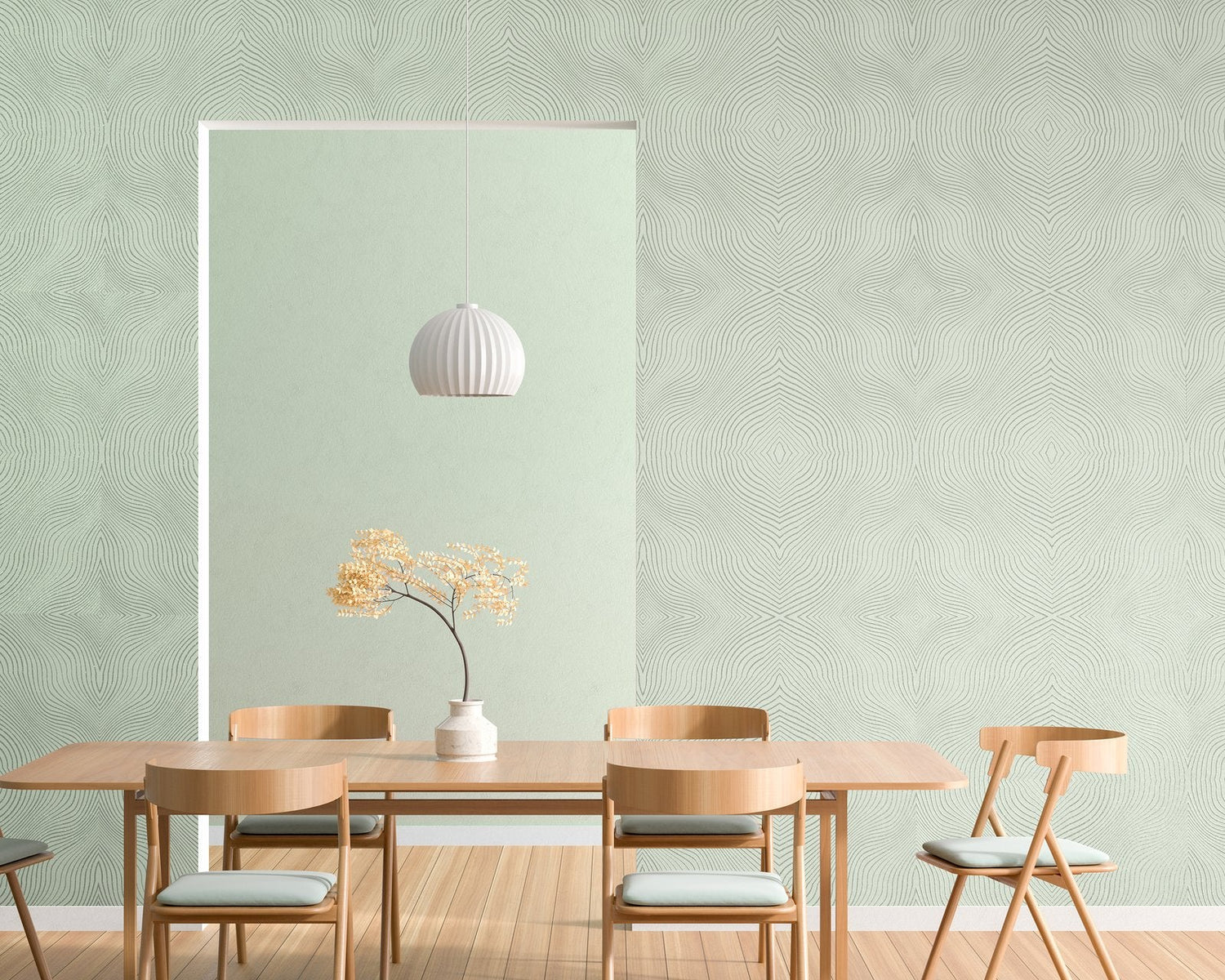 Flow Frost Mint wallpaper in green color - pattern number GH30032-23 - by Galerie in the Slow Living collection