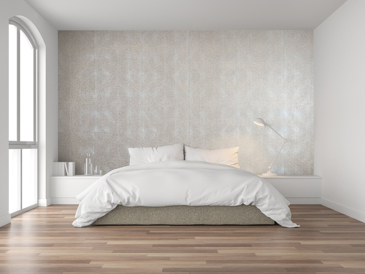 Flow Dusty Lilac wallpaper in purple lilac color - pattern number GH30034-23 - by Galerie in the Slow Living collection