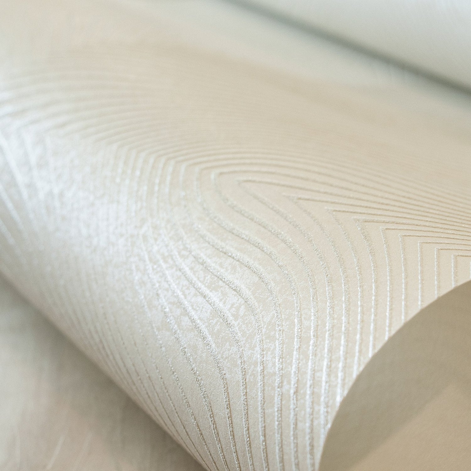 Flow Linen white wallpaper in cream color - pattern number GH30035-23 - by Galerie in the Slow Living collection