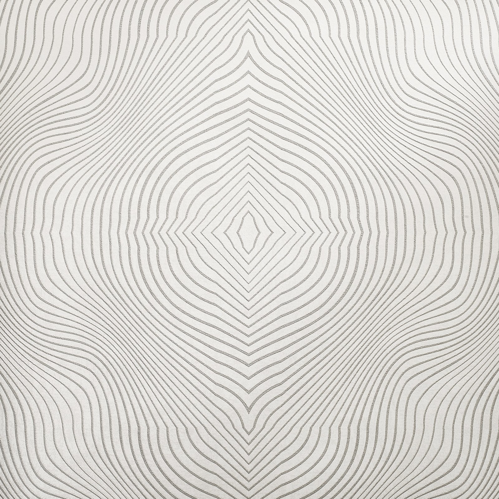 Flow Ivory White wallpaper in silver grey color - pattern number GH30036-23 - by Galerie in the Slow Living collection