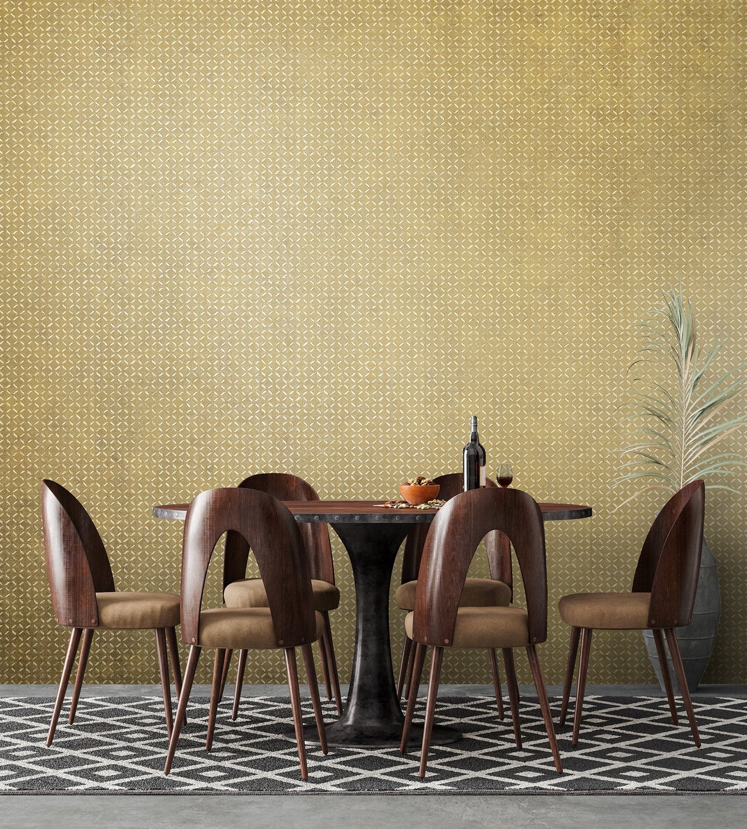 Soho wallpaper in gold color - pattern number GH30046-23 - by Galerie in the Urban Classics collection