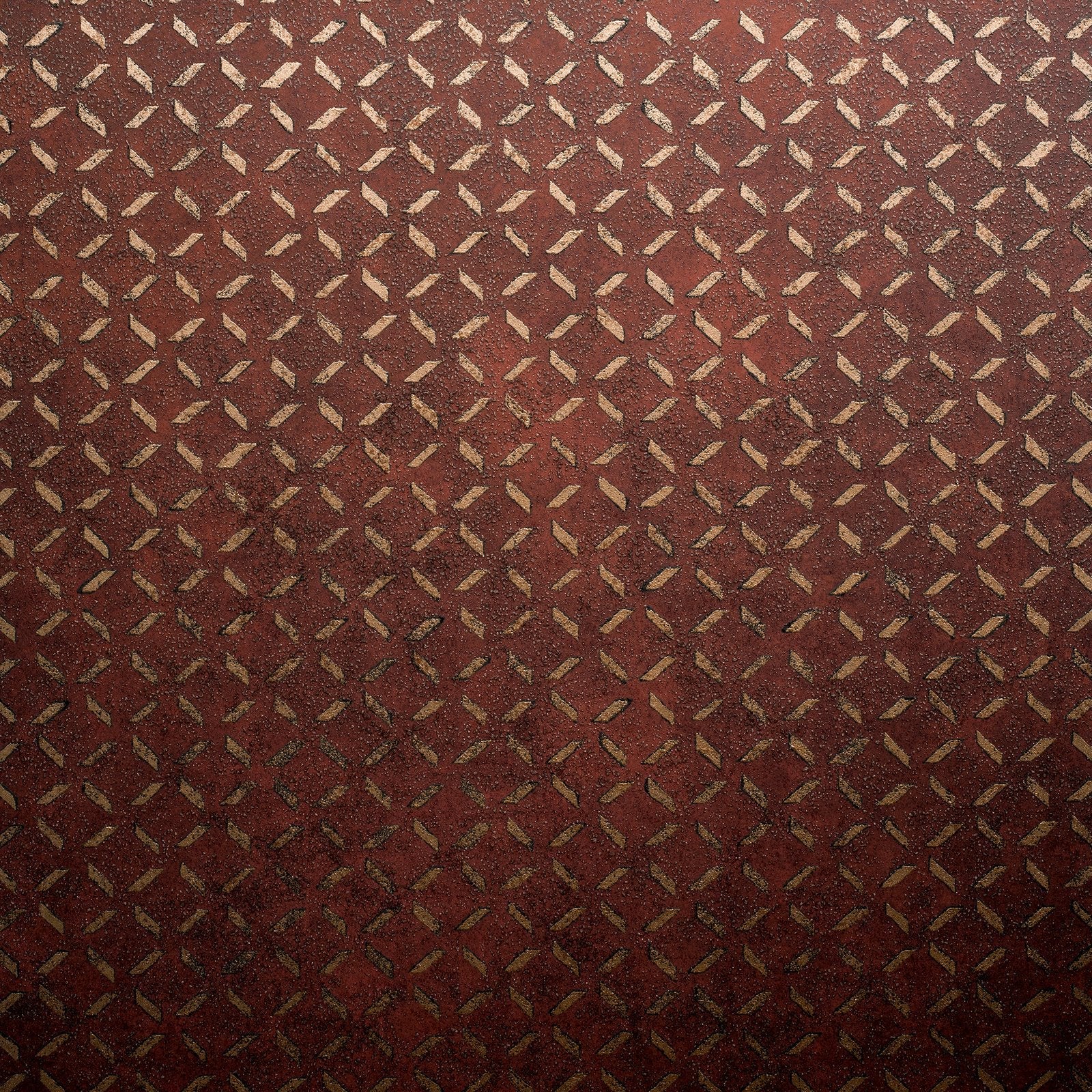 Soho / Metal Drain Grid wallpaper in red color - pattern number GH30049-23 - by Galerie in the Urban Classics collection