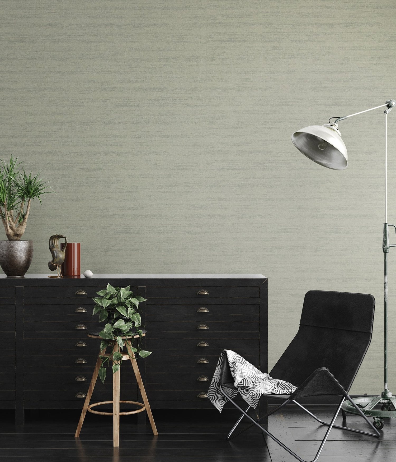 Monti / Artistic Brick wallpaper in green color - pattern number GH30052-23 - by Galerie in the Urban Classics collection