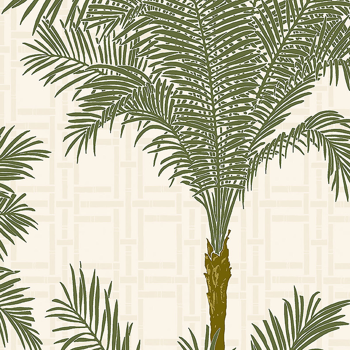 Copacabana wallpaper in palm color - pattern number 3060 - by Schumacher in the Borastapeter collection