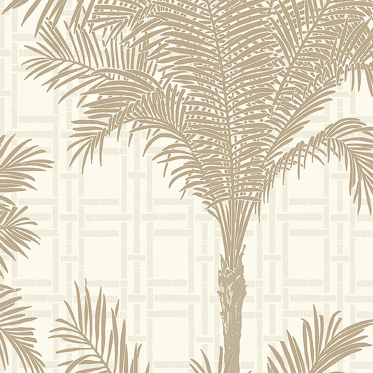 Copacabana wallpaper in warm silver color - pattern number 3061 - by Schumacher in the Borastapeter collection