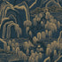 Indigo Garden wallpaper in indigo and gold color - pattern number 3132 - by Schumacher in the Borastapeter collection