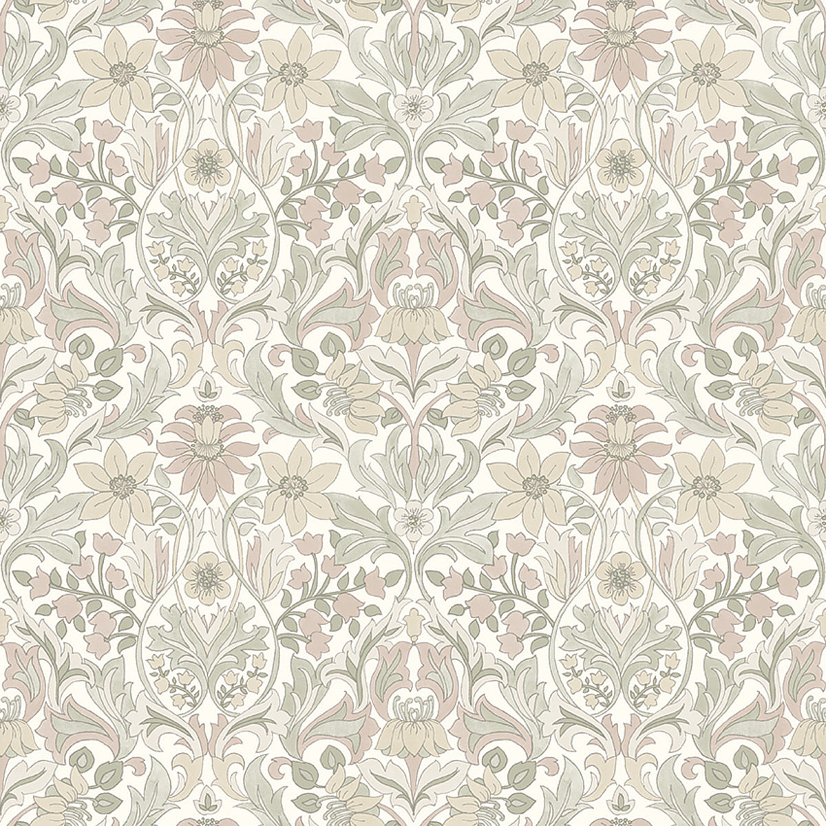 Blomsterfrojd wallpaper in soft multi color - pattern number 3295 - by Schumacher in the Borastapeter collection