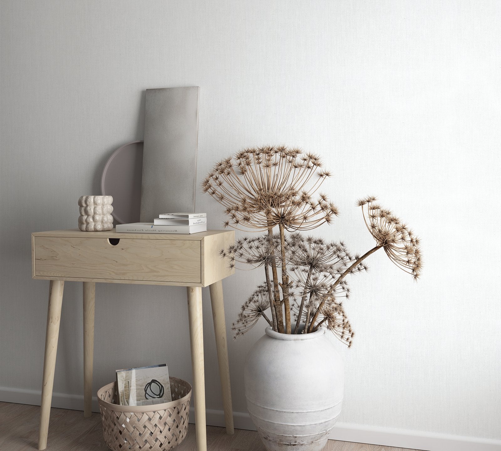 Linen wallpaper in silver grey color - pattern number 33325 - by Galerie in the The New Textures collection