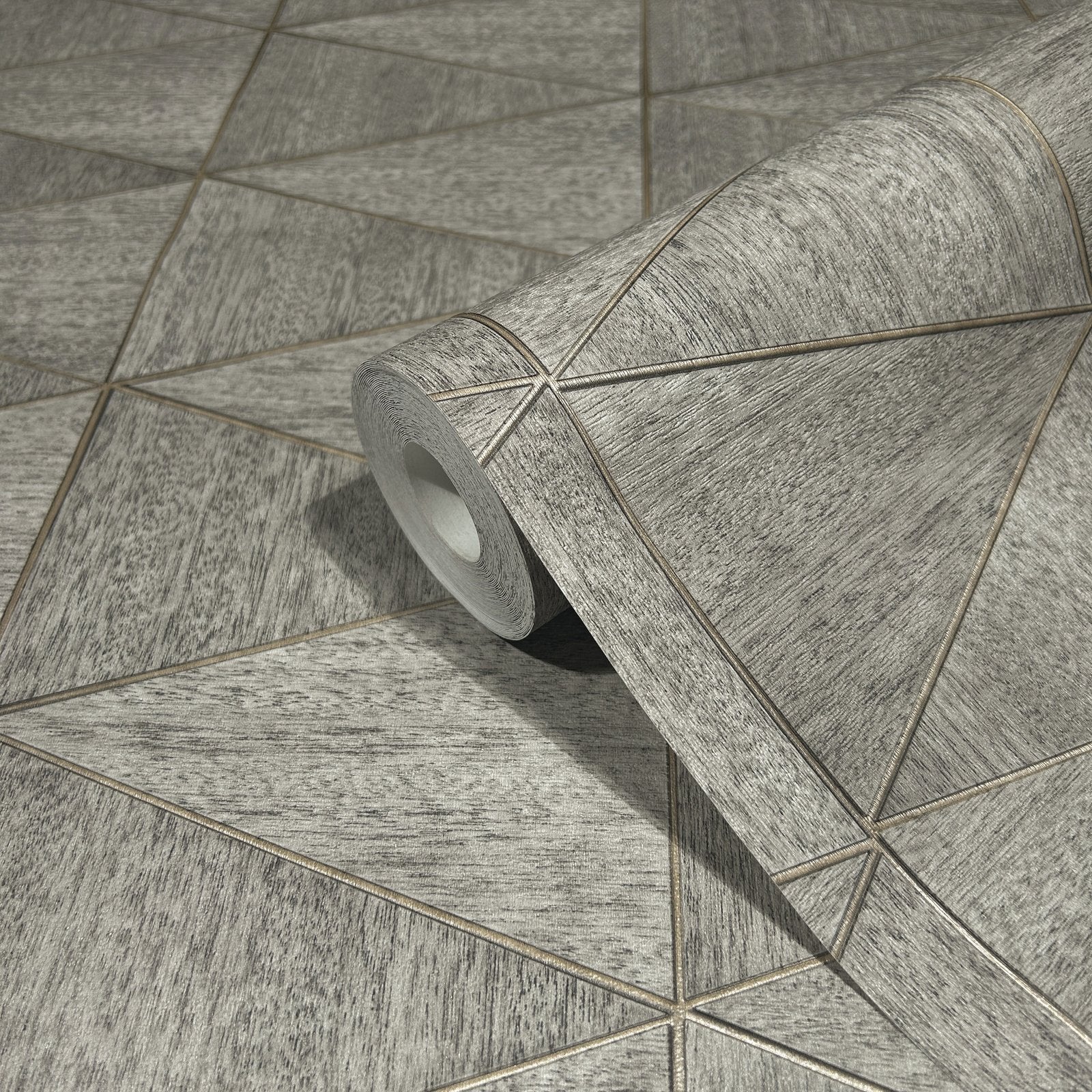 Graphic wallpaper in silver grey color - pattern number 33355 - by Galerie in the The Woods and Wicker collection