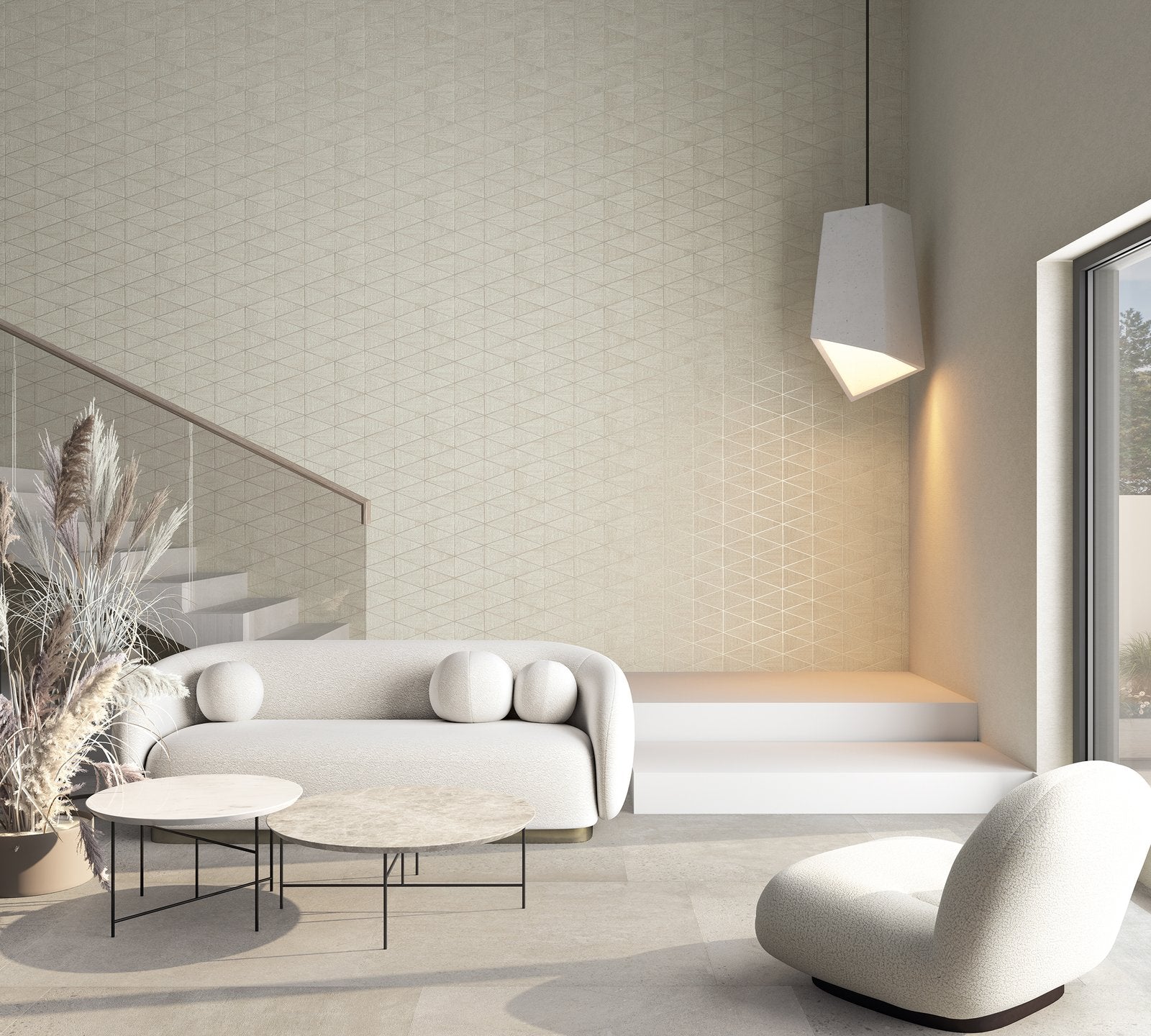 Graphic wallpaper in beige color - pattern number 33358 - by Galerie in the The Woods and Wicker collection