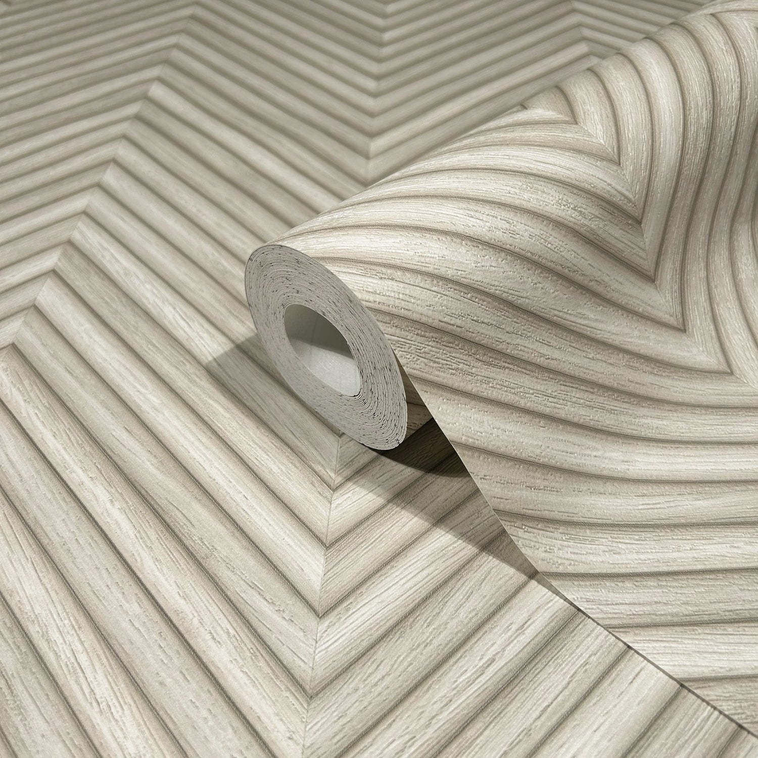 Wood optics wallpaper in beige color - pattern number 33373 - by Galerie in the The Woods and Wicker collection