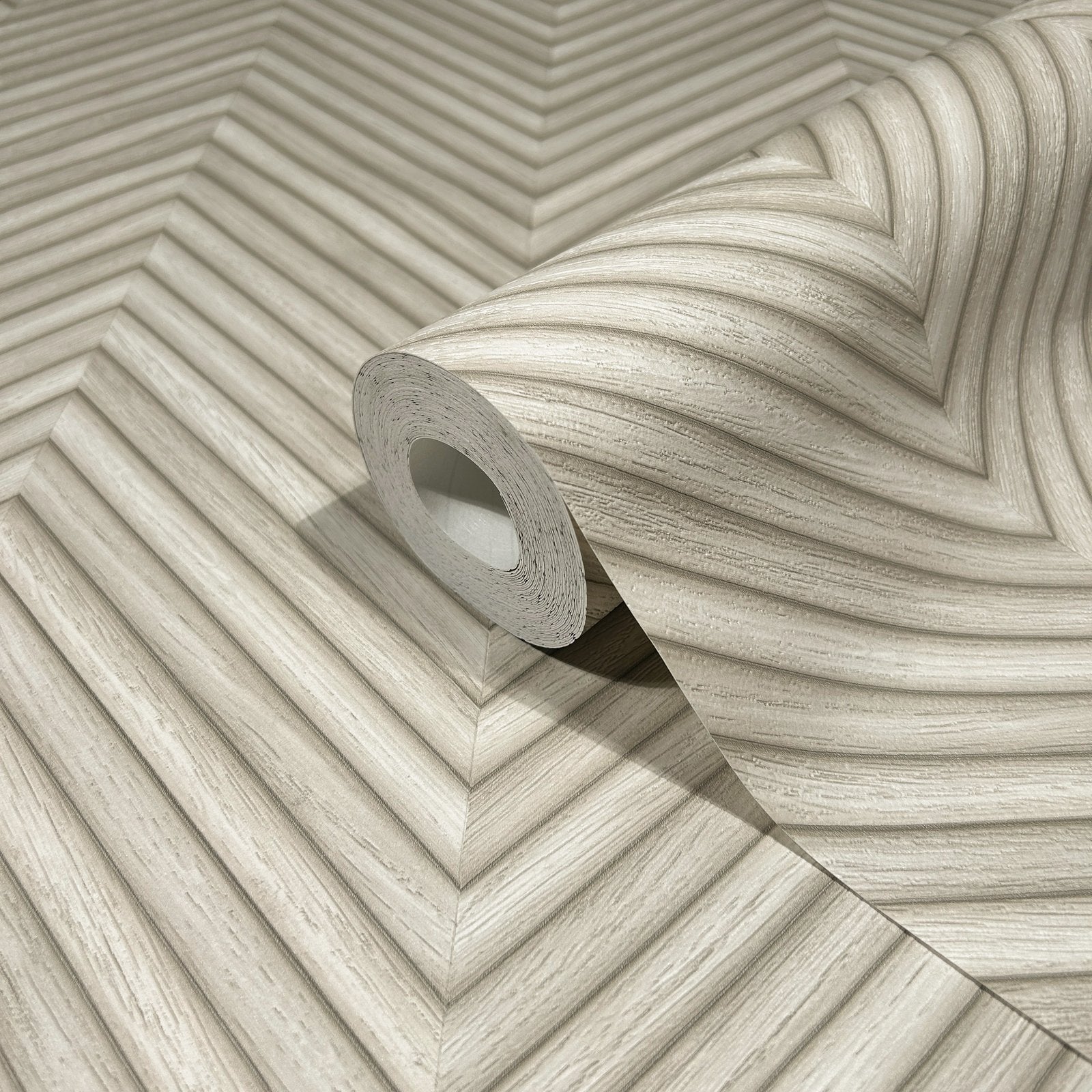 Wood optics wallpaper in beige color - pattern number 33373 - by Galerie in the The Woods and Wicker collection