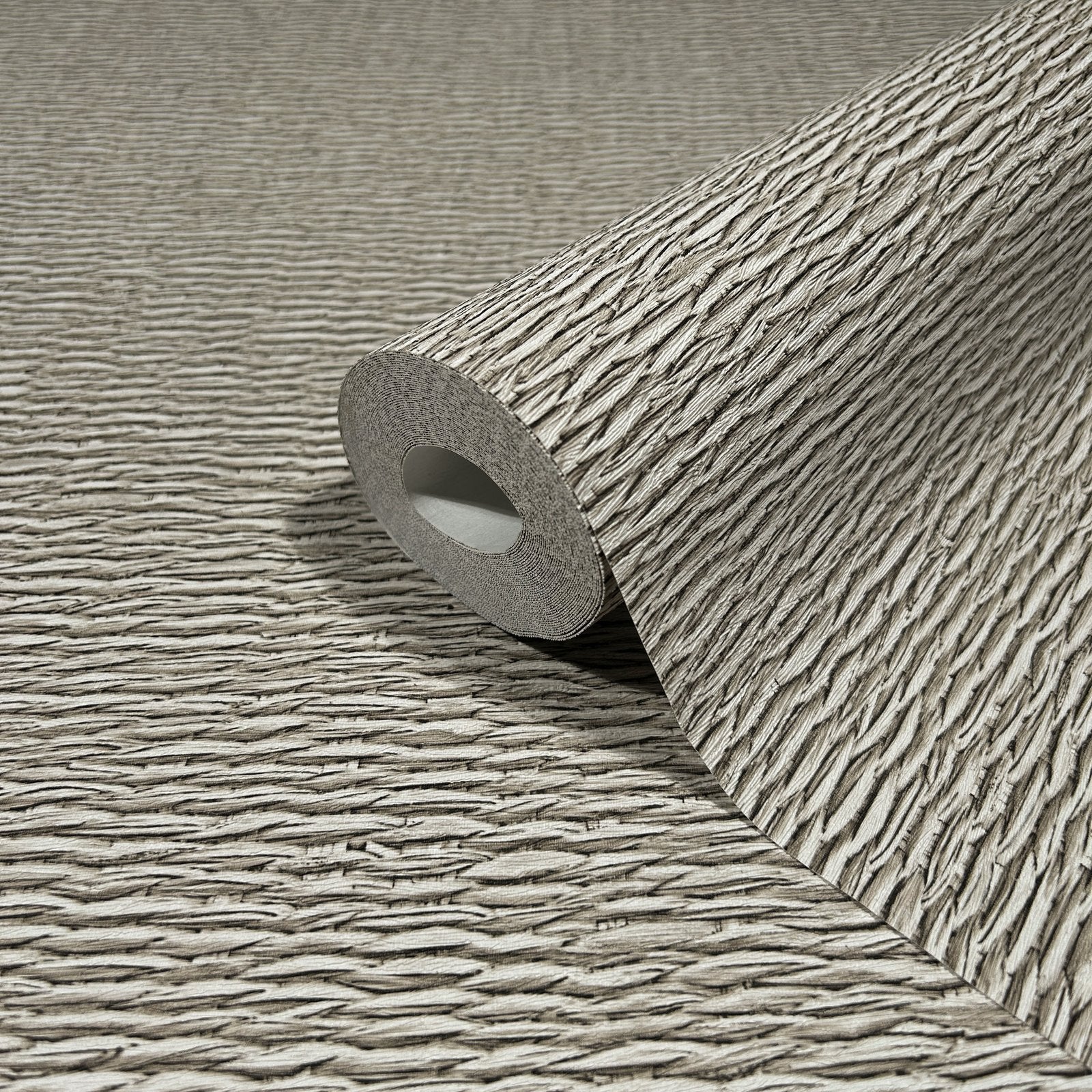 Textile optics wallpaper in beige color - pattern number 33383 - by Galerie in the The Woods and Wicker collection