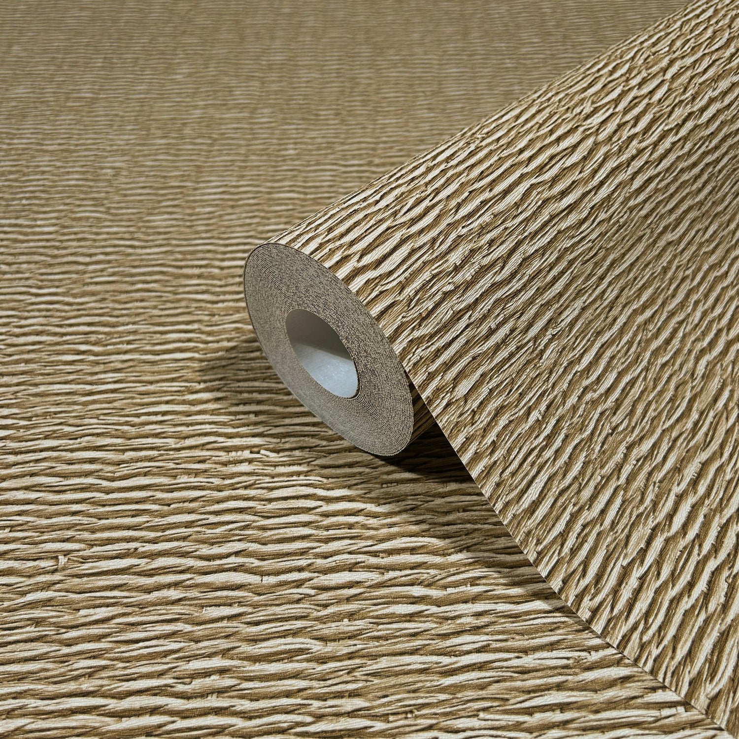 Textile optics wallpaper in beige color - pattern number 33384 - by Galerie in the The Woods and Wicker collection