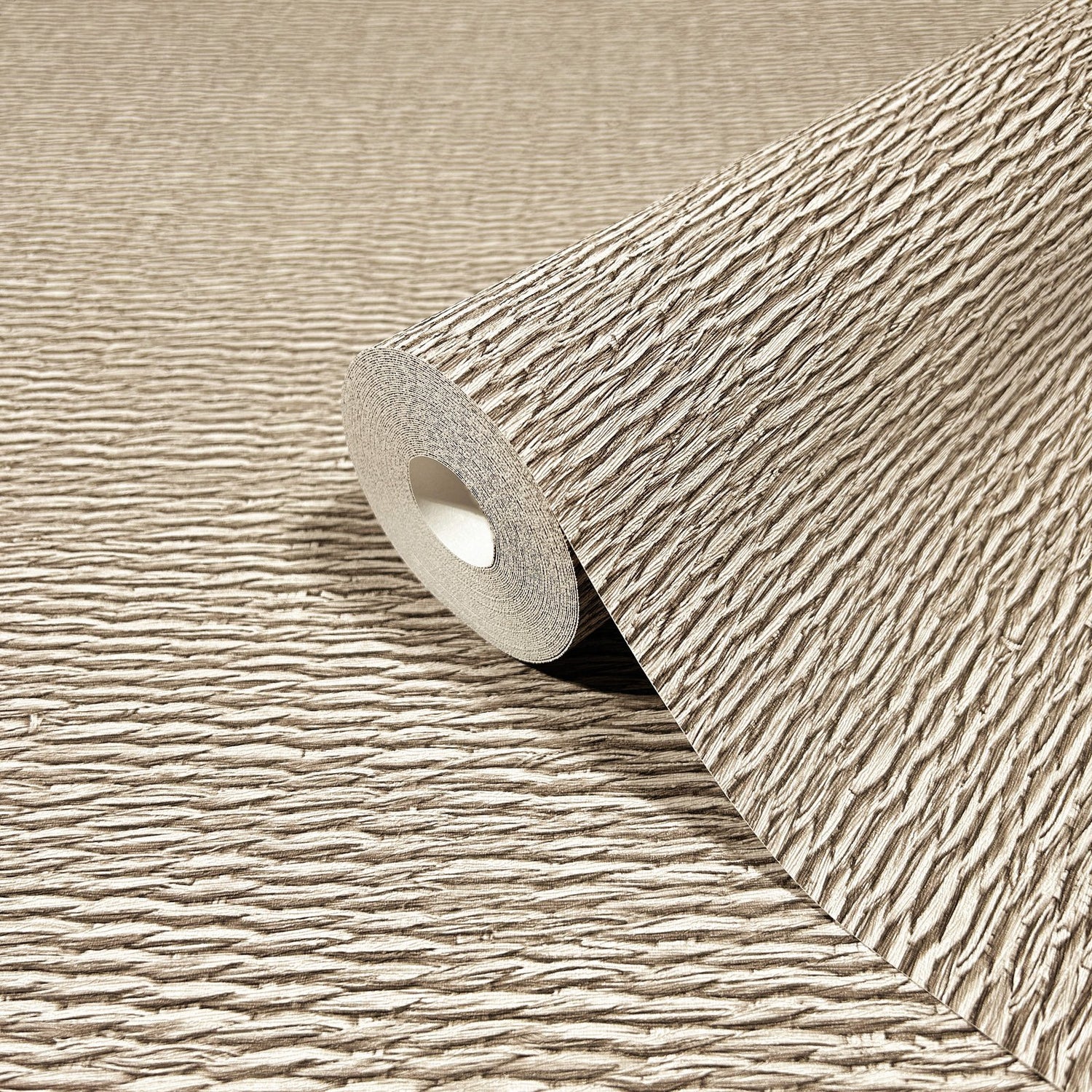 Textile optics wallpaper in beige color - pattern number 33385 - by Galerie in the The Woods and Wicker collection