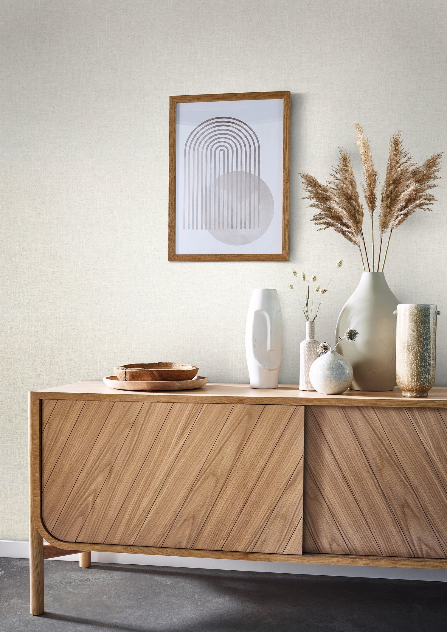 Uni wallpaper in white color - pattern number 33389 - by Galerie in the The Woods and Wicker collection
