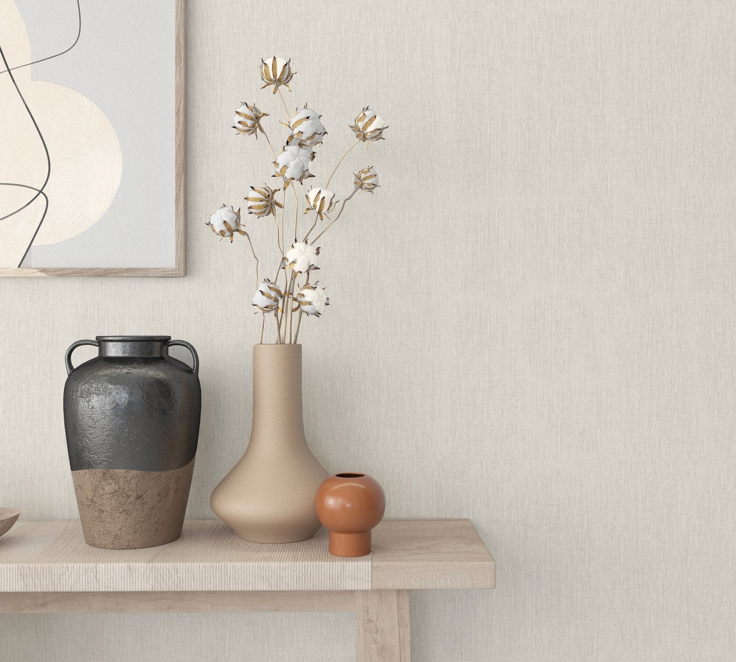 Linen wallpaper in silver grey color - pattern number 33964 - by Galerie in the The New Textures collection