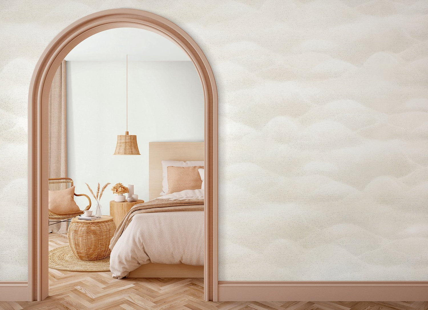 Landscape wallpaper in beige color - pattern number 34021 - by Galerie in the Hotel collection