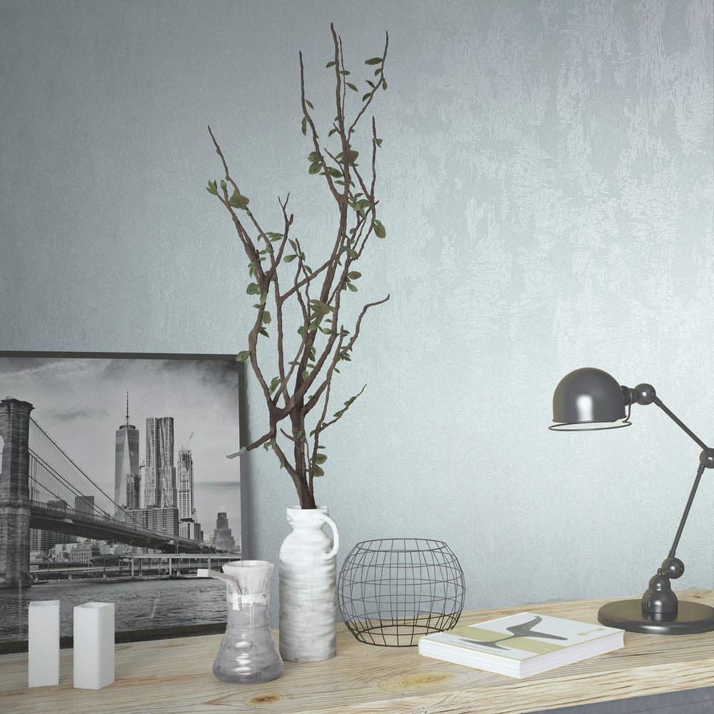Structure Wallpaper in grey color - pattern number 34273 - by Galerie in the City Romance collection