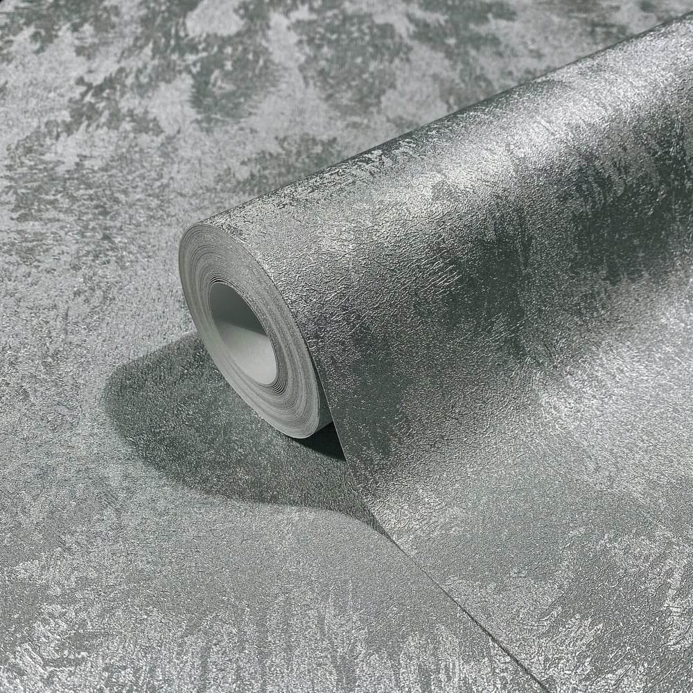 Structure Wallpaper in silver color - pattern number 34275 - by Galerie in the City Romance collection