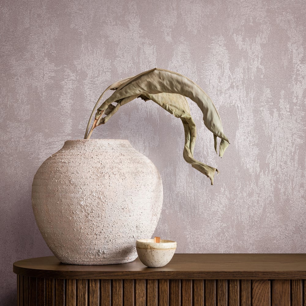 Structure Wallpaper in rose color - pattern number 34279 - by Galerie in the City Romance collection