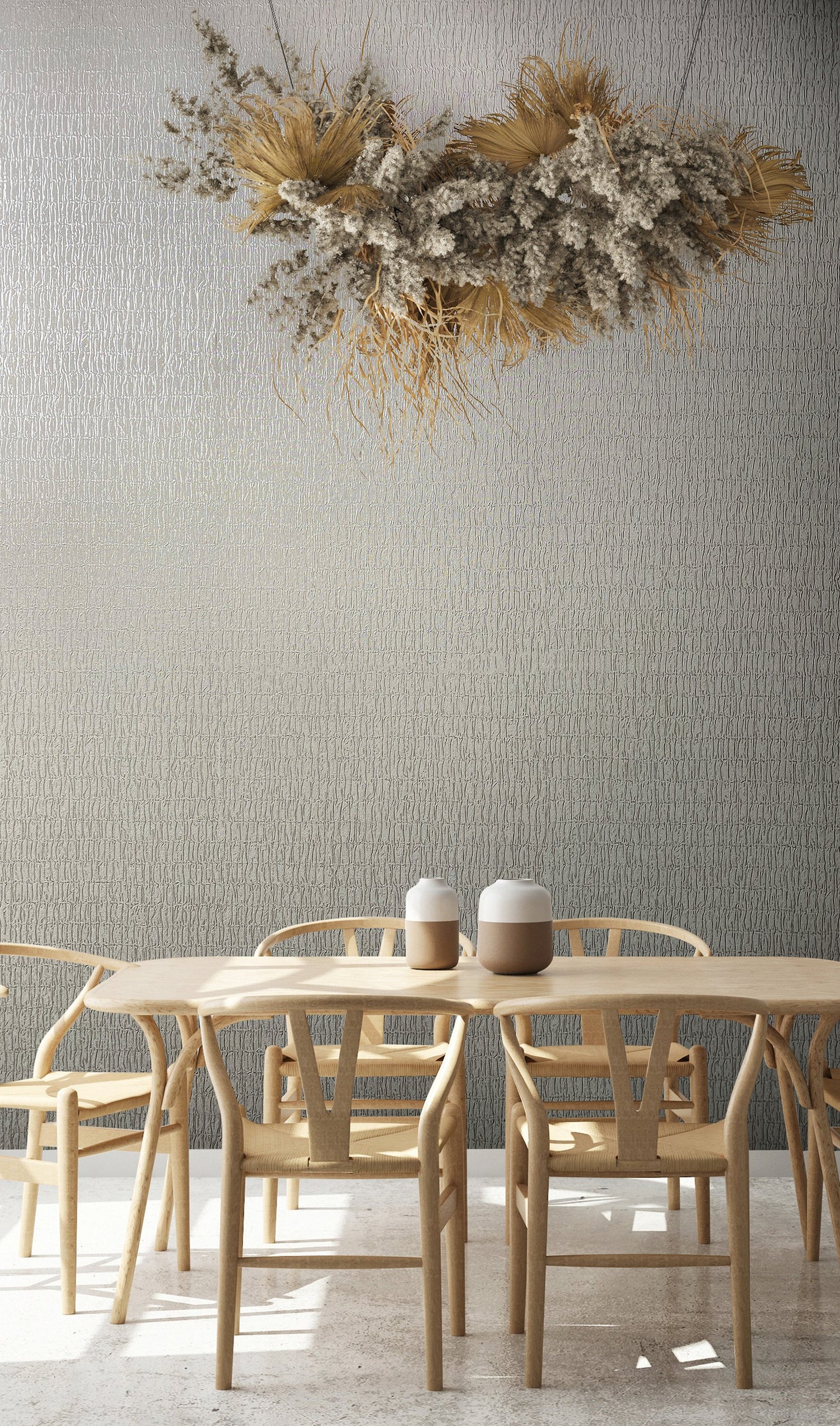 Ruche Silk wallpaper in cream color - pattern number 34503 - by Galerie in the Kumano collection