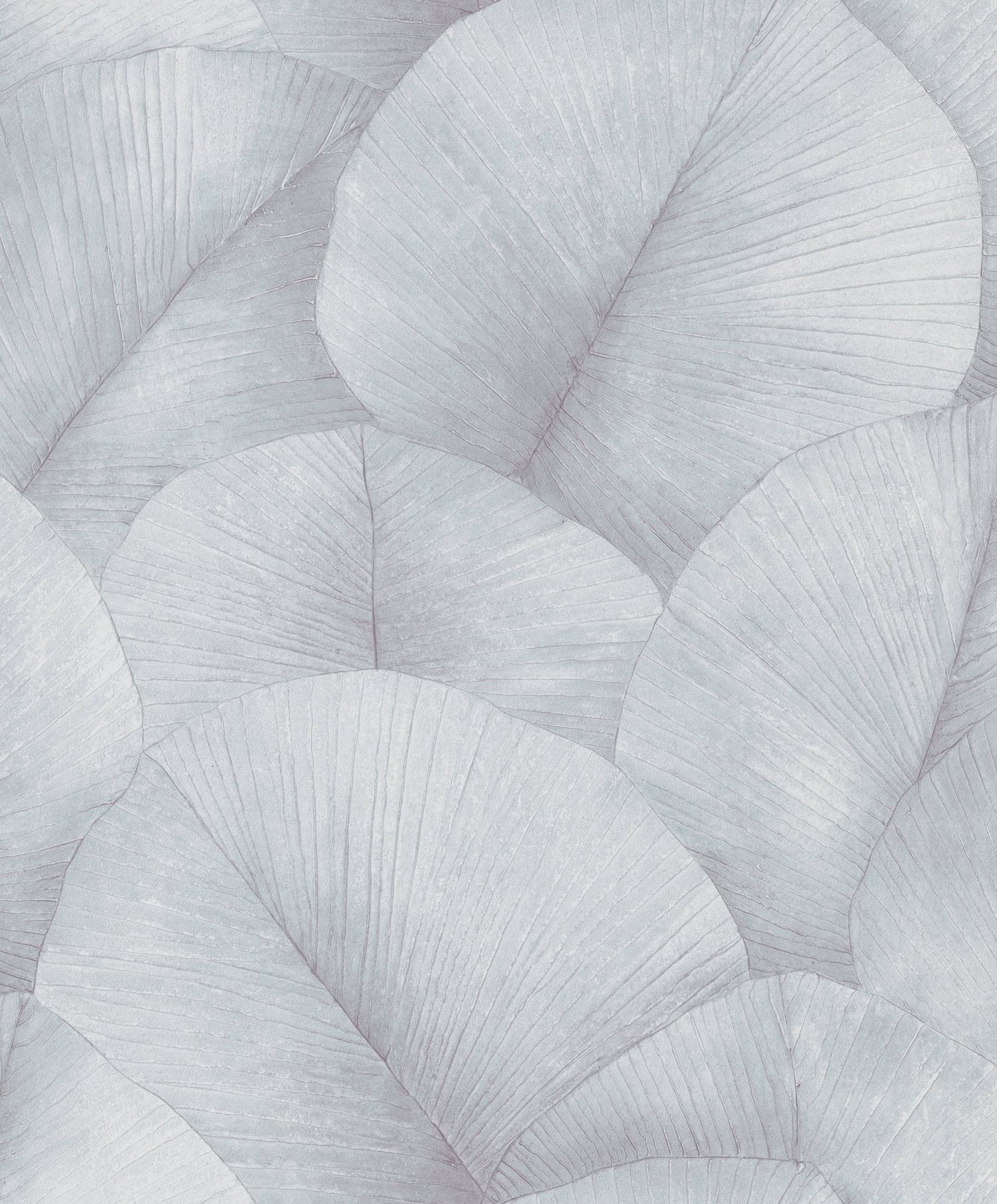 Palm Leaf wallpaper in silver grey color - pattern number 34512 - by Galerie in the Kumano collection